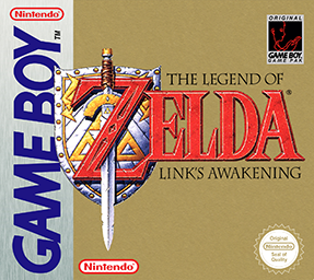 Box art for The Legend of Zelda: Link's Awakening, released by Nintendo