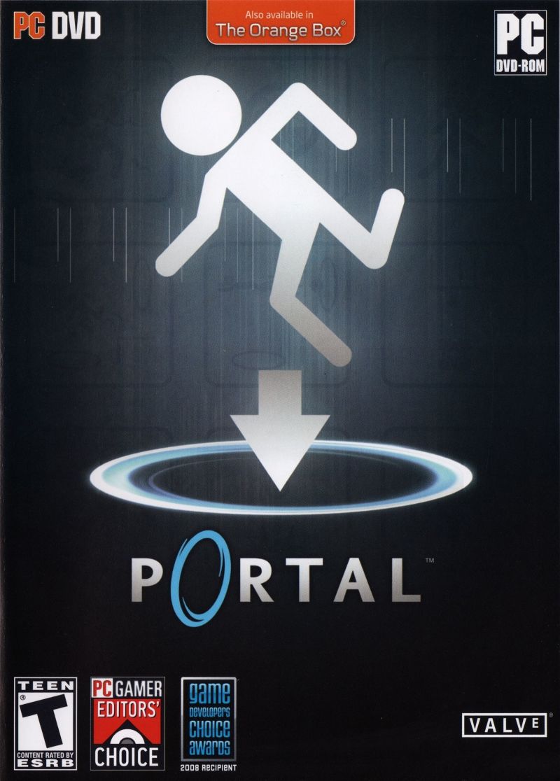 Box art for Portal, released by Valve